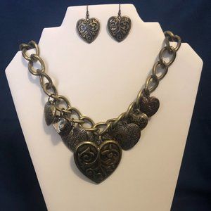 Boho Statement Necklace and Earrings